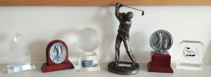 Picture of golf trophies